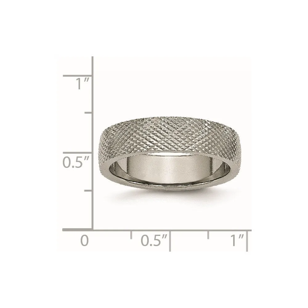 Chisel Jewelry Titanium 6mm Textured Band | TB338