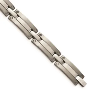 Chisel Jewelry Titanium Brushed and Polished 8.5in Bracelet