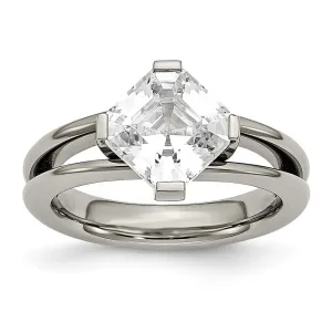 Chisel Jewelry Titanium CZ Ring | TB375