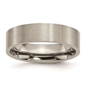 Chisel Jewelry Titanium Flat 6mm Brushed Band | TB32
