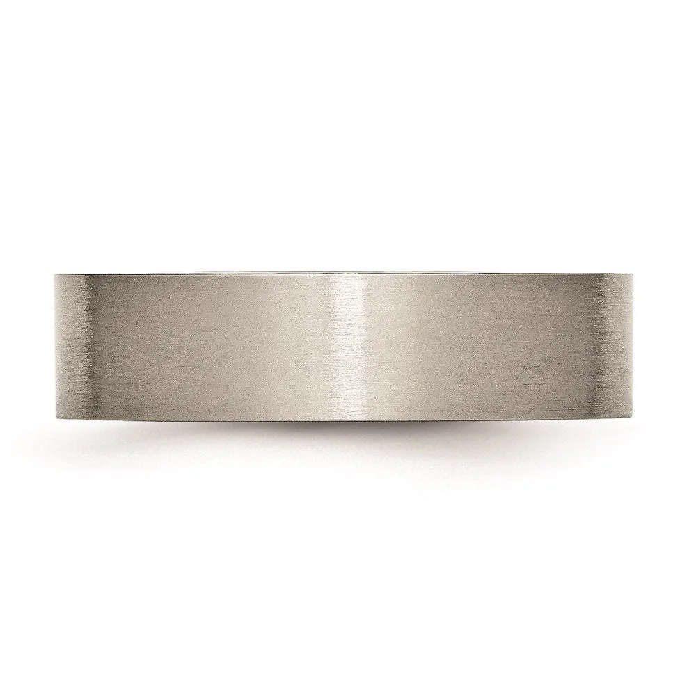 Chisel Jewelry Titanium Flat 6mm Brushed Band | TB32
