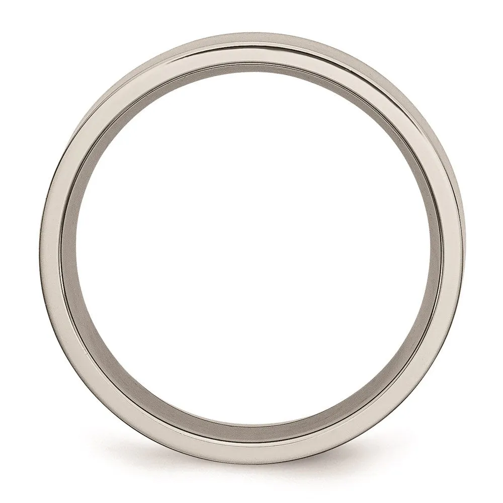 Chisel Jewelry Titanium Flat 6mm Brushed Band | TB32