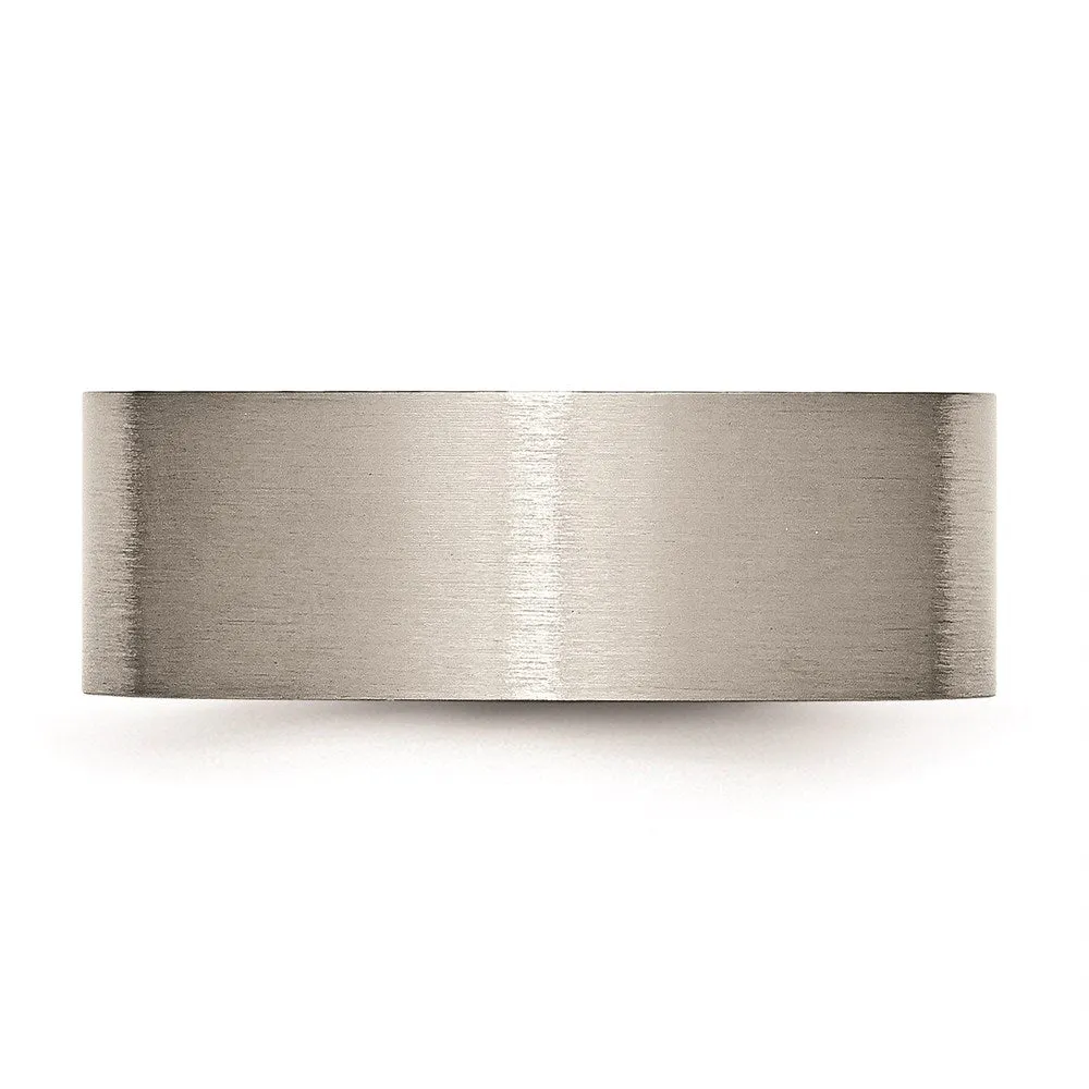 Chisel Jewelry Titanium Flat 8mm Brushed Band | TB33