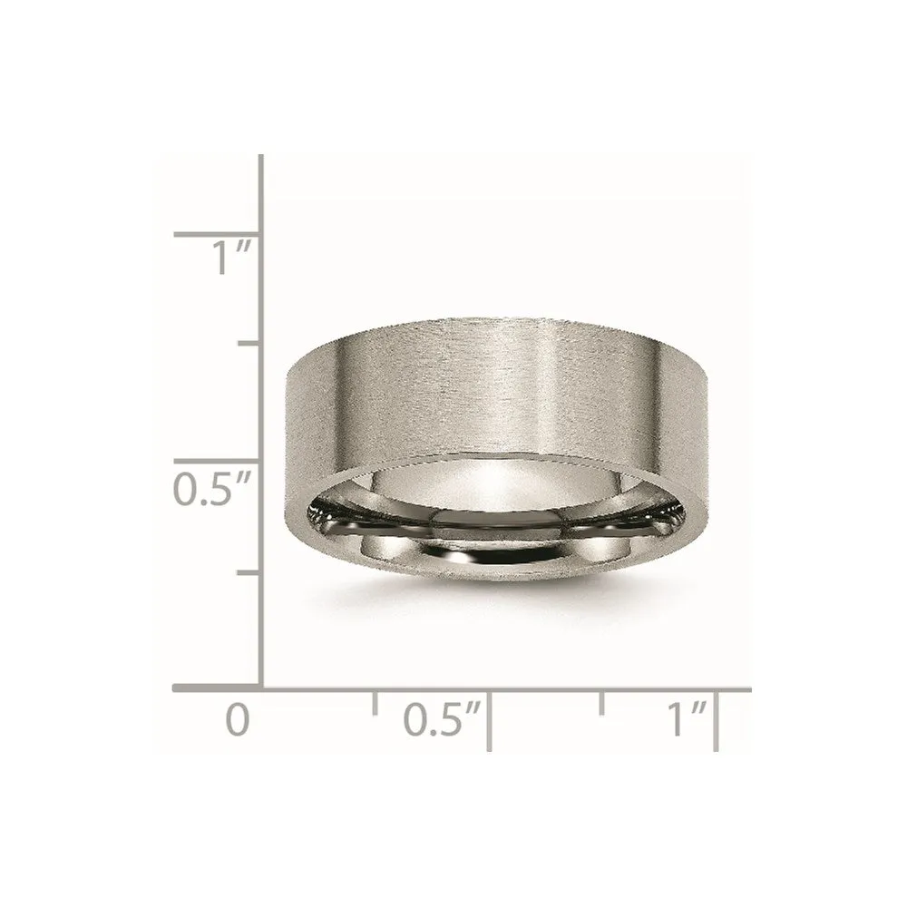 Chisel Jewelry Titanium Flat 8mm Brushed Band | TB33