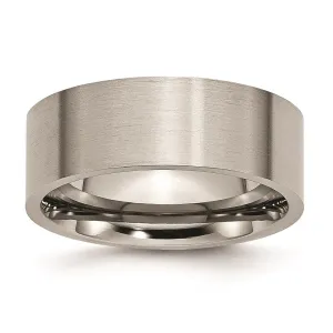 Chisel Jewelry Titanium Flat 8mm Brushed Band | TB33