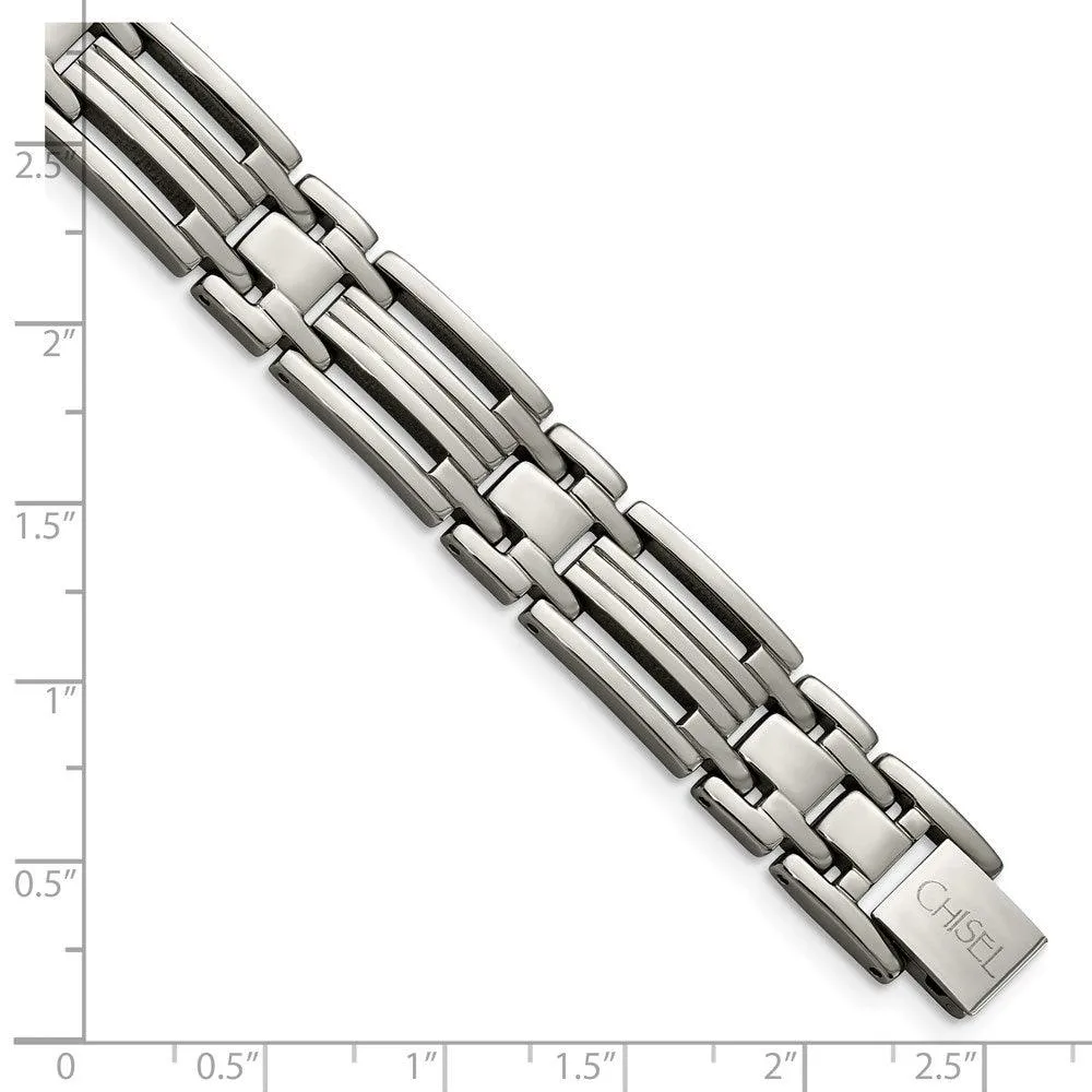 Chisel Jewelry Titanium Polished 8.5in Bracelet