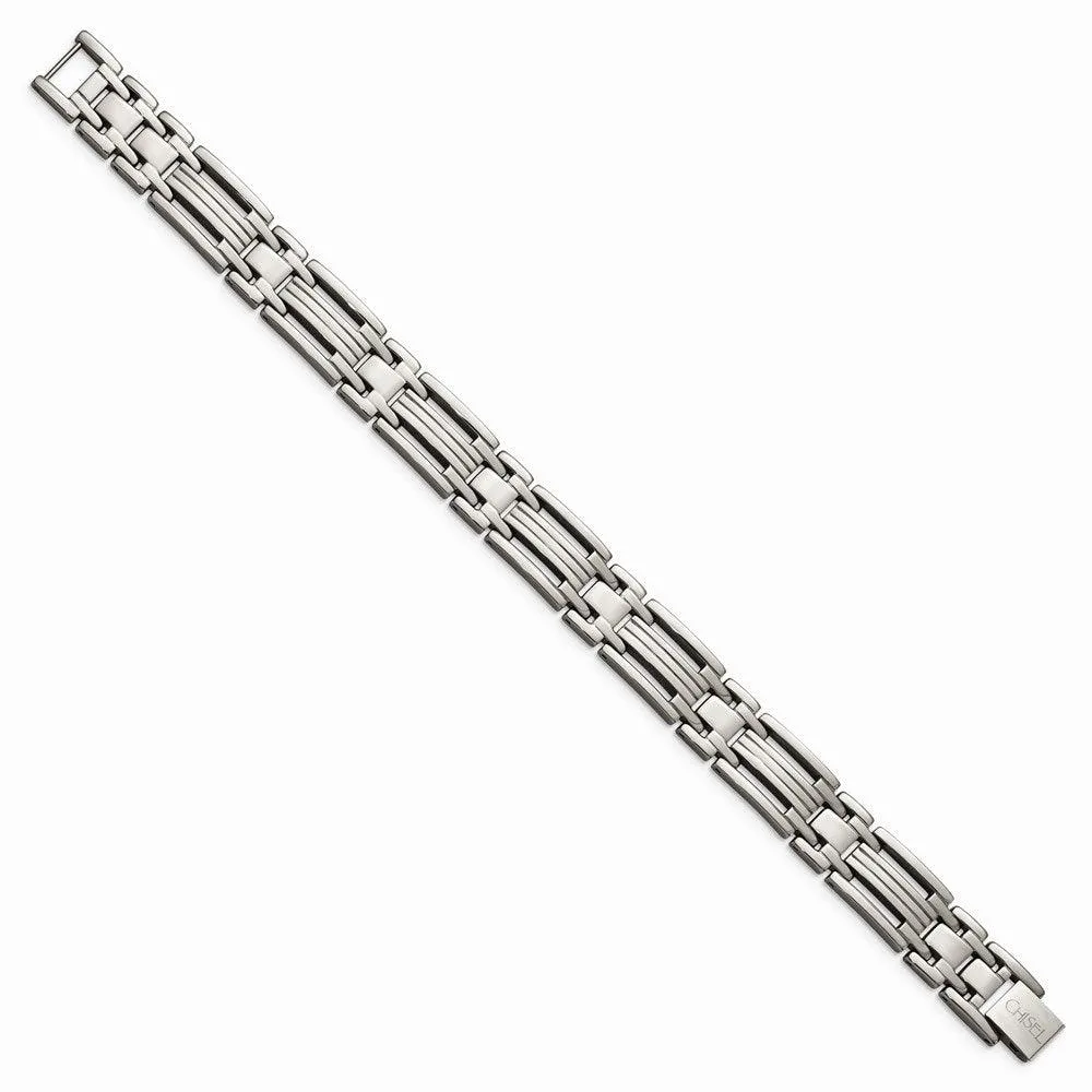 Chisel Jewelry Titanium Polished 8.5in Bracelet