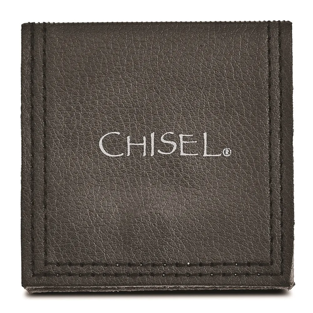 Chisel Jewelry Titanium Polished CZ Signet Ring | TB426