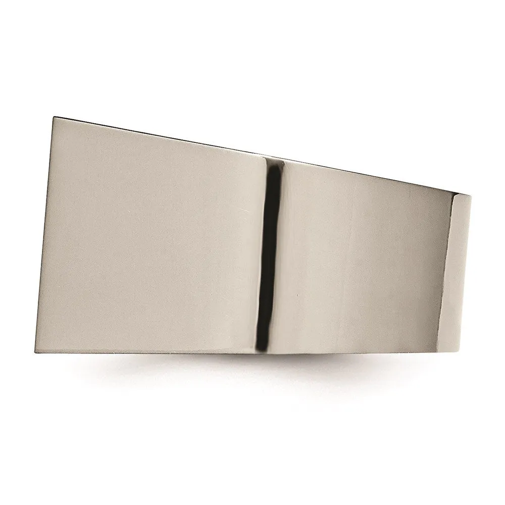 Chisel Jewelry Titanium Polished CZ Signet Ring | TB426