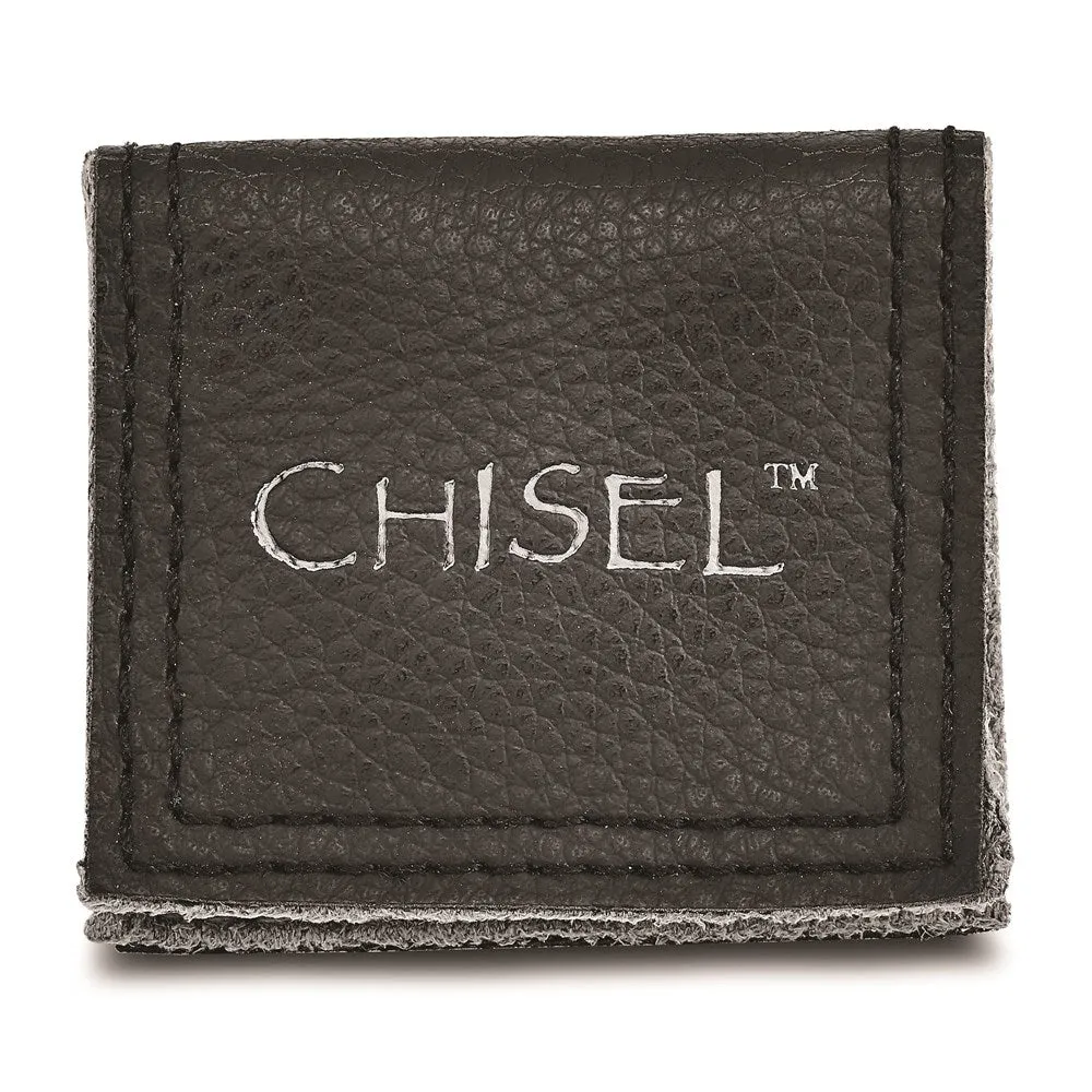 Chisel Jewelry Titanium Polished Textured Ring | TB458