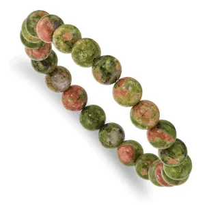 Chisel Jewelry Unakite Agate Beaded Stretch Bracelet