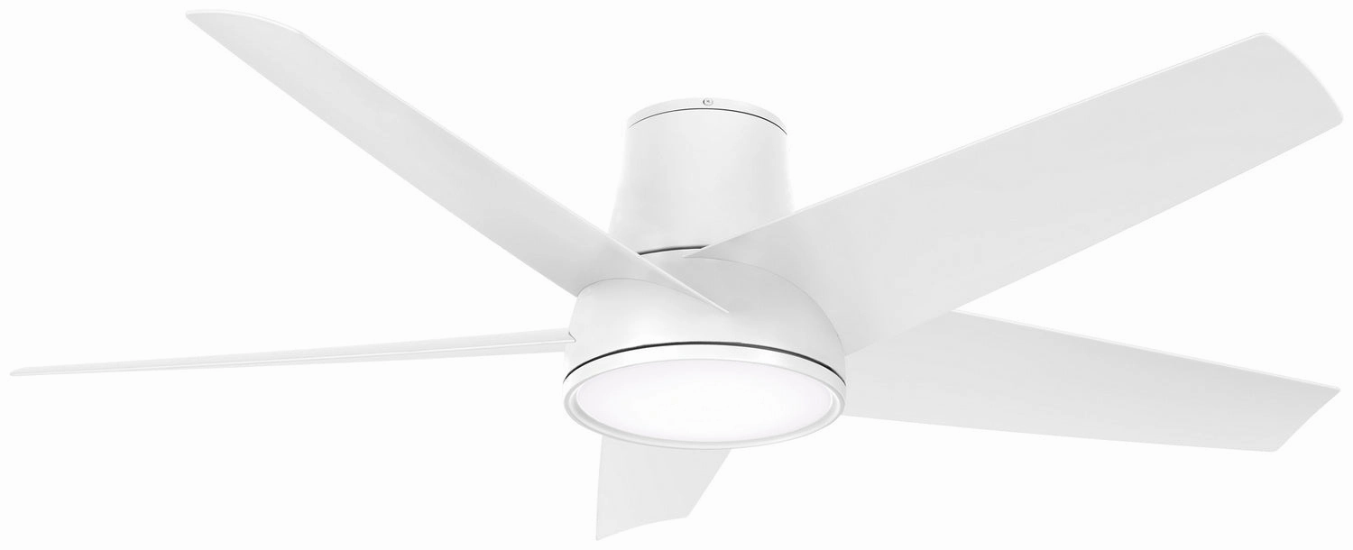 Chubby Ii 58"Outdoor Ceiling Fan Flat White quiet medium fans for living room use