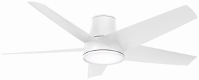Chubby Ii 58"Outdoor Ceiling Fan Flat White quiet medium fans for living room use