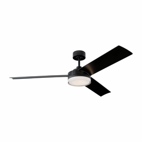 Cirque 56"Ceiling Fan Midnight Black quiet medium fans for living room use