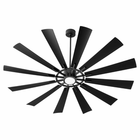 Cirque 72"Patio Fan Matte Black large electric fans for spacious rooms