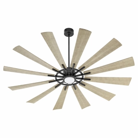 Cirque 72"Patio Fan Matte Black large electric fans for spacious rooms