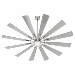 Cirque 72"Patio Fan Satin Nickel large electric fans for spacious rooms