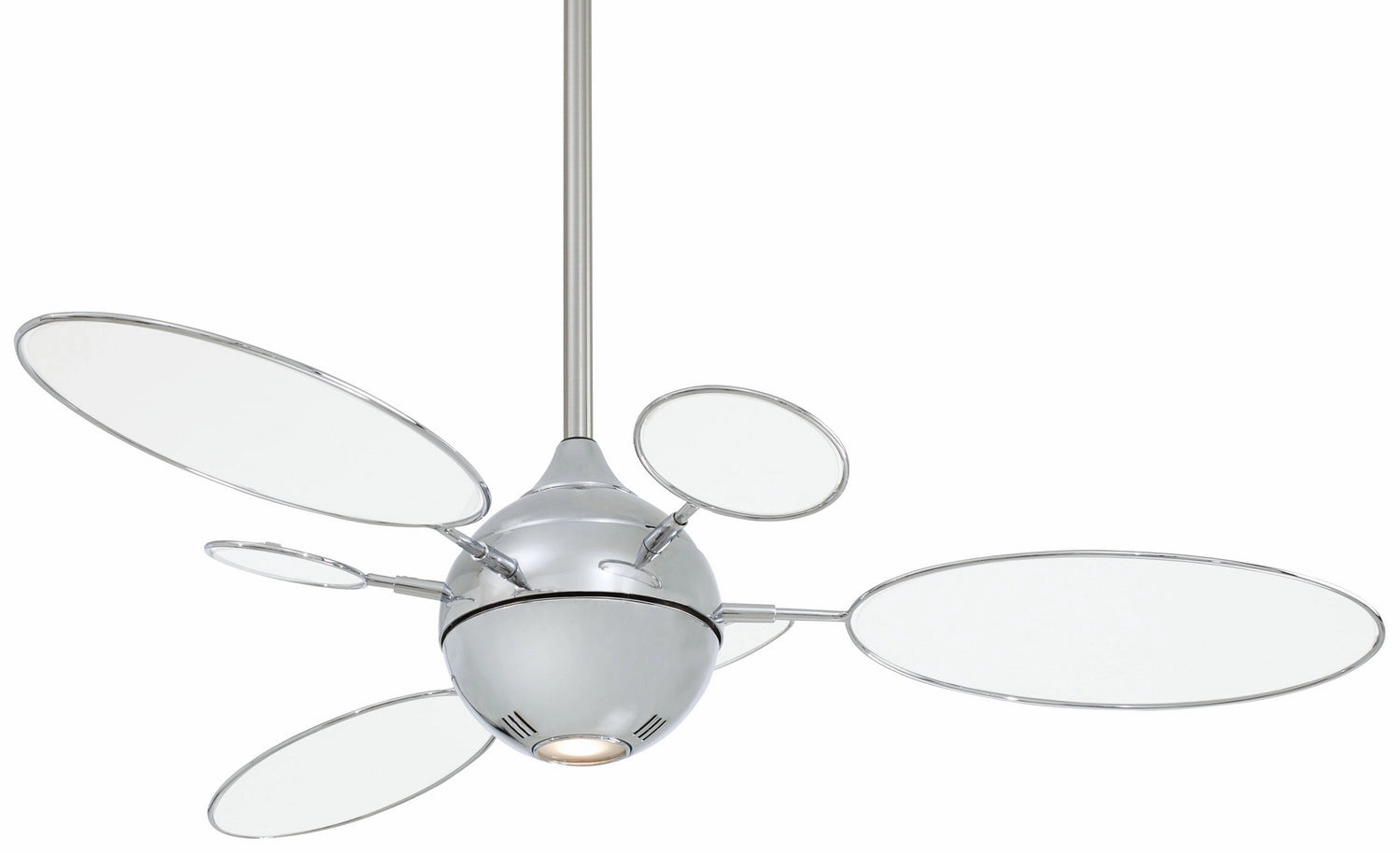 Cirque Led 54" & 25" Ceiling Fan w/ LED Light Kit Polished Nickel compact medium fans for desks and counters