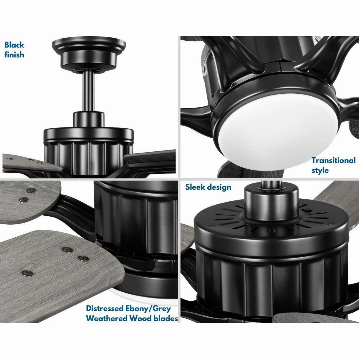 Claret 54"Ceiling Fan Matte Black