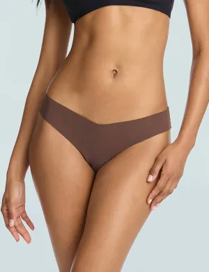 Classic Solid Thong In Mocha