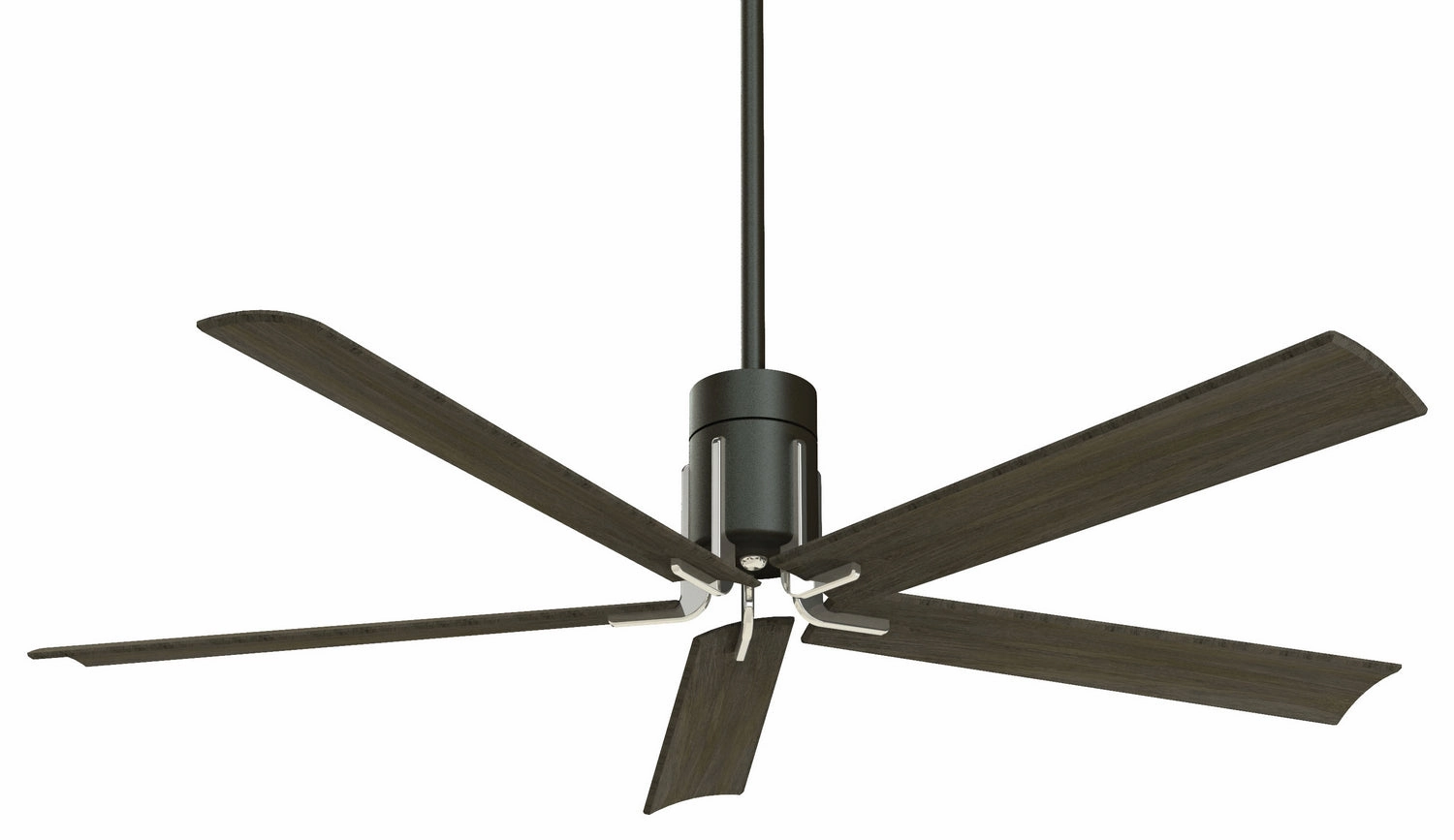 Clean 60"Ceiling Fan Matte Black/Brushed Nickel affordable medium fans for summer