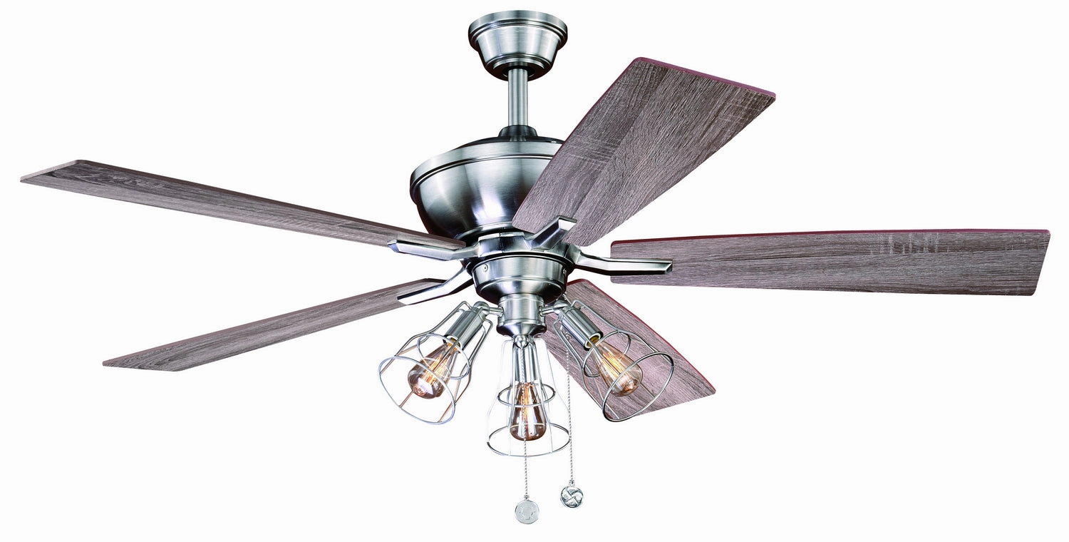 Clybourn 52"Ceiling Fan Satin Nickel medium electric fans for multi-room use
