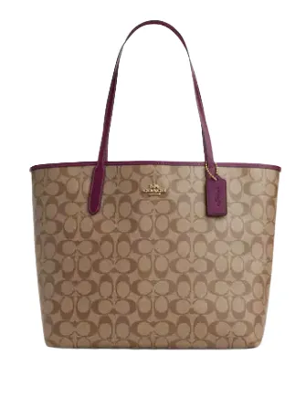 Coach City Tote In Signature Canvas Coach Bags