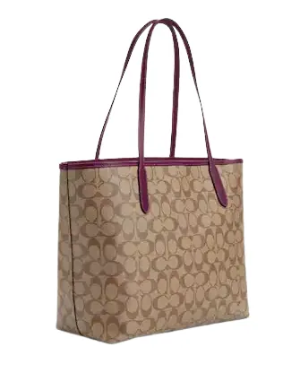 Coach City Tote In Signature Canvas Coach Bags