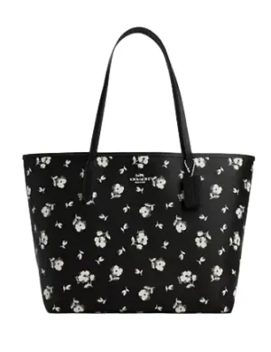 Coach City Tote With Floral Print Coach Bags