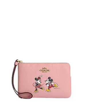 Coach Disney X Coach Corner Zip Wristlet With Ice Skate Motif Coach Bags