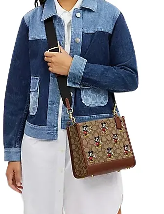 Coach Disney X Coach Dempsey Tote 22 In Signature Jacquard With Mickey Mouse Print Coach Bags