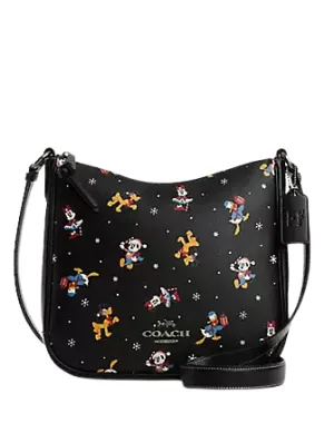 Coach Disney X Coach Ellie File Bag With Holiday Print Coach Bags