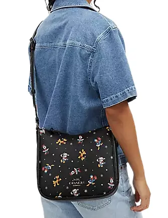 Coach Disney X Coach Ellie File Bag With Holiday Print Coach Bags
