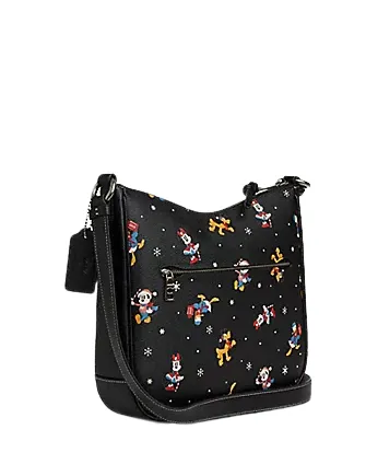 Coach Disney X Coach Ellie File Bag With Holiday Print Coach Bags