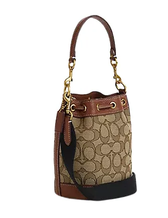 Coach Disney X Coach Mini Dempsey Bucket Bag In Signature Jacquard With Mickey Mouse Print Coach Bags