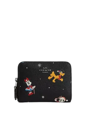 Coach Disney X Coach Small Zip Around Wallet With Holiday Print Coach Bags