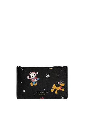 Coach Disney X Coach Zip Card Case With Holiday Print Coach Bags