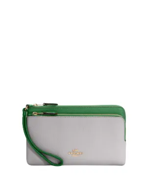 Coach Double Zip Wallet In Colorblock Coach Bags