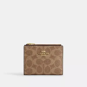 Coach Outlet Bifold Wallet In Signature Canvas COACH Outlet Bags
