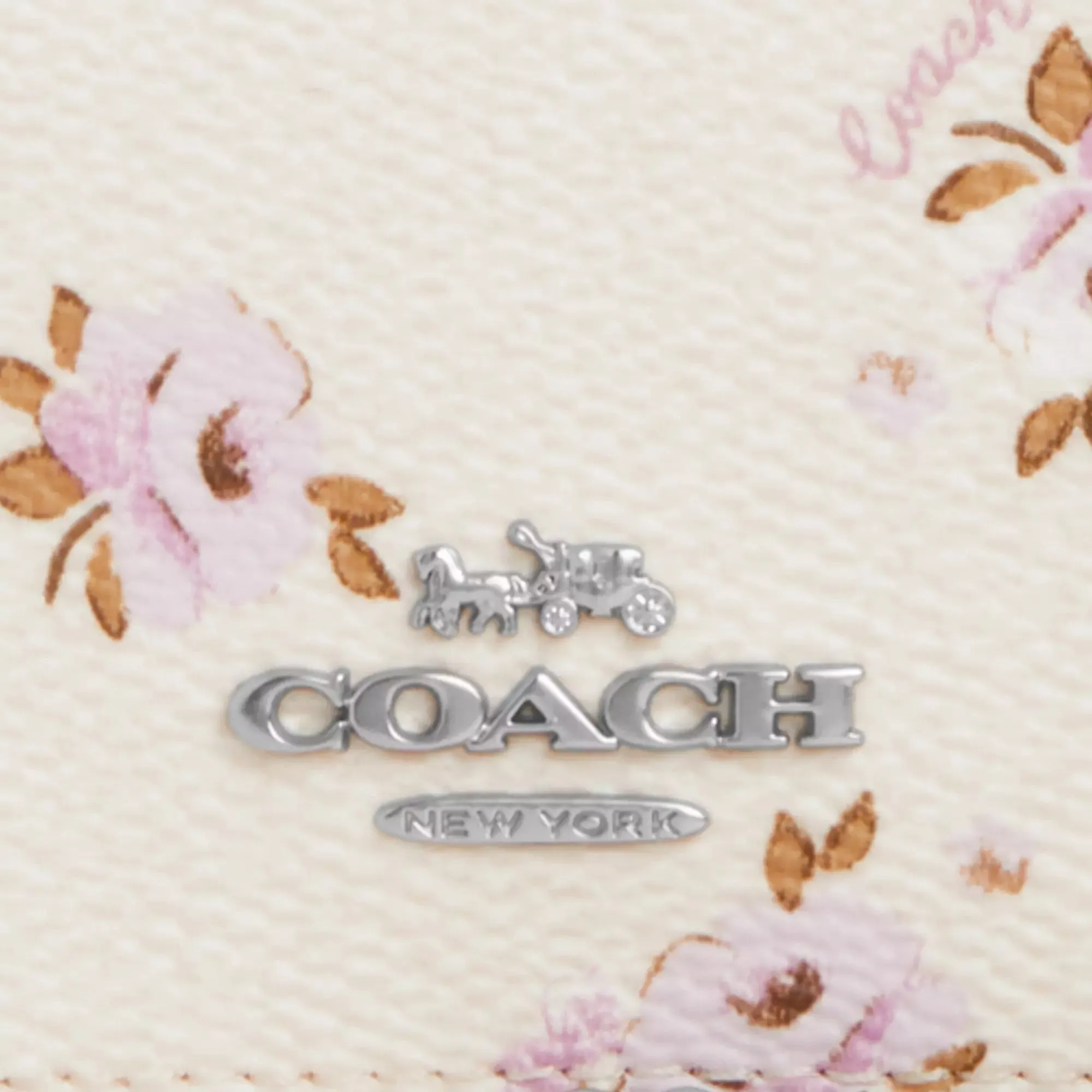 Coach Outlet Boxed Mini Wallet On A Chain With Floral Print COACH Outlet Bags