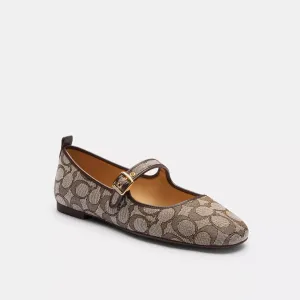 Coach Outlet C Rivet Mary Jane In Signature Jacquard COACH Outlet Bags