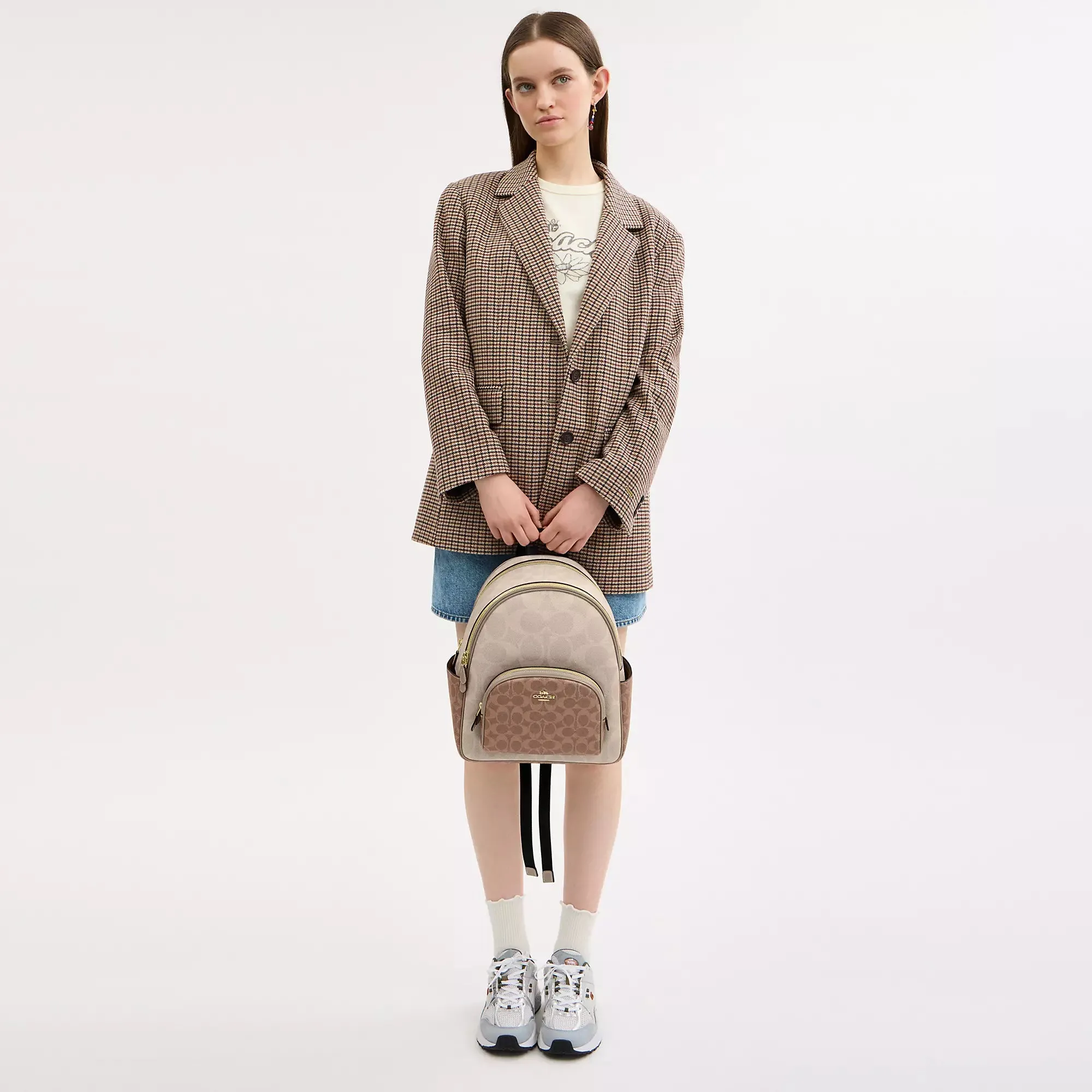 Coach Outlet Court Backpack In Blocked Signature Canvas COACH Outlet Bags