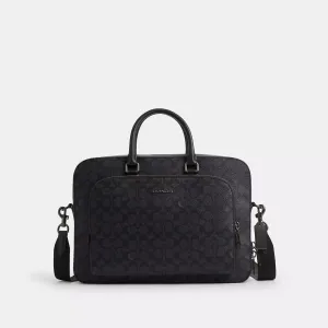 Coach Outlet Ethan Brief In Signature Canvas COACH Outlet Bags