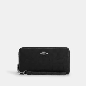 Coach Outlet Long Zip Around Wallet In Signature Jacquard COACH Outlet Bags