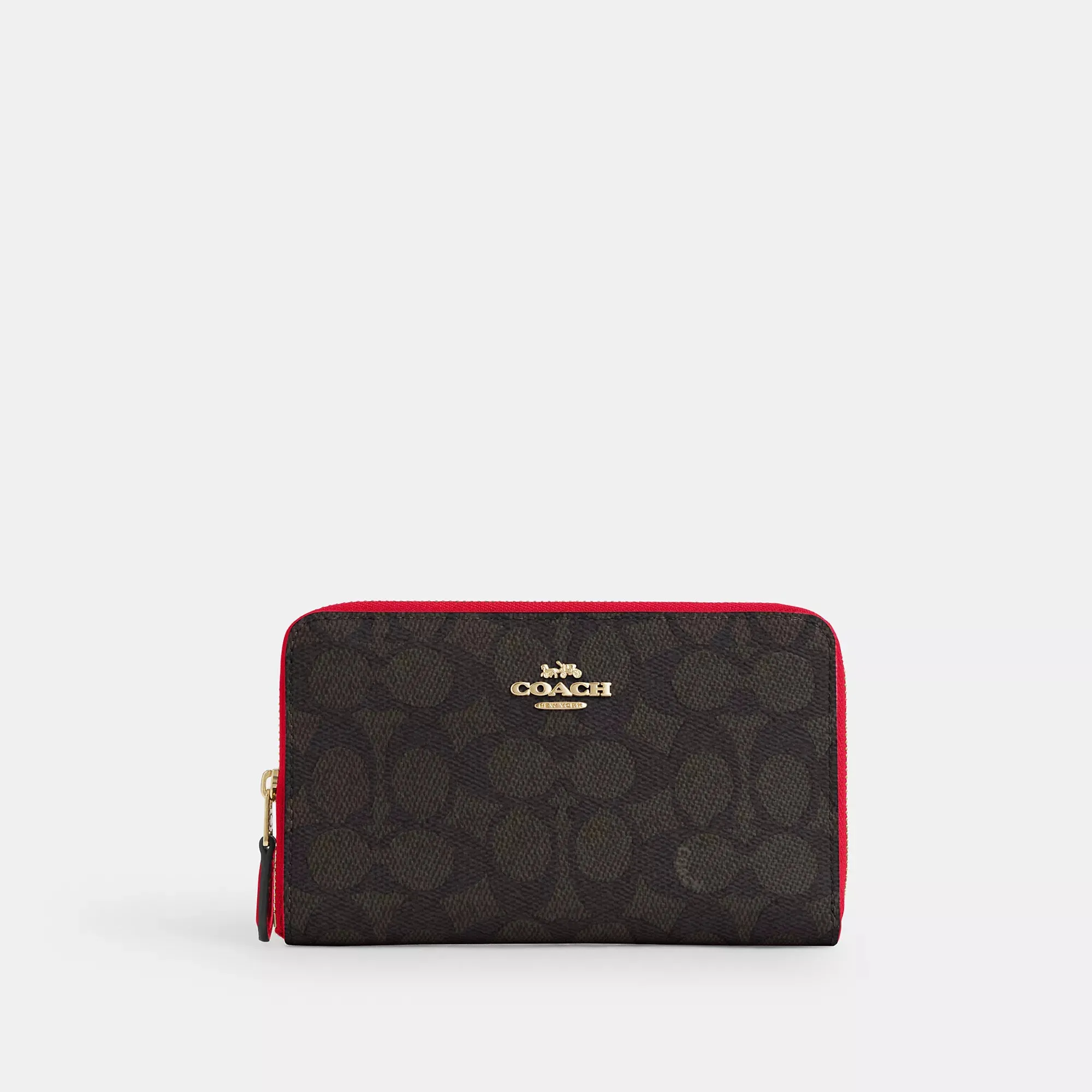 Coach Outlet Medium Id Zip Wallet In Signature Canvas COACH Outlet Bags