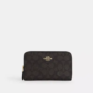 Coach Outlet Medium Id Zip Wallet In Signature Canvas COACH Outlet Bags