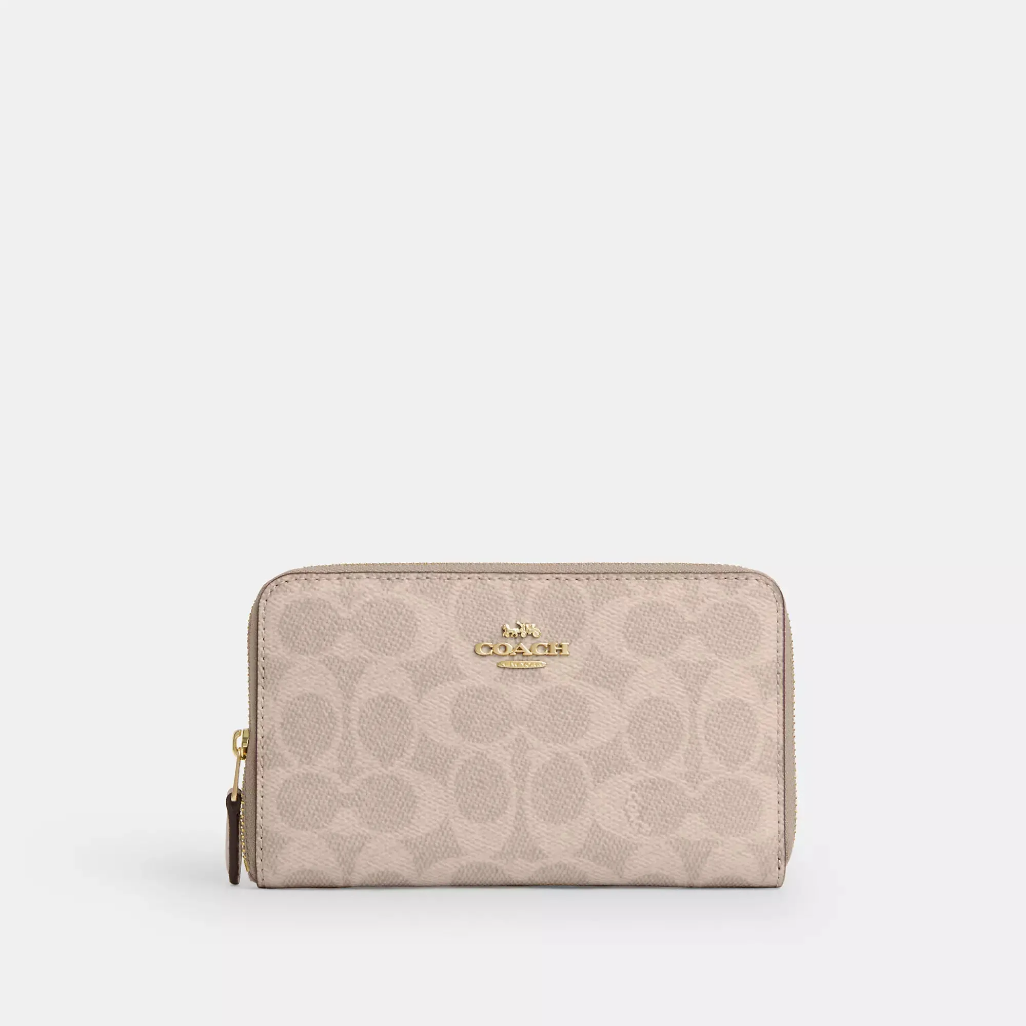 Coach Outlet Medium Id Zip Wallet In Signature Canvas COACH Outlet Bags