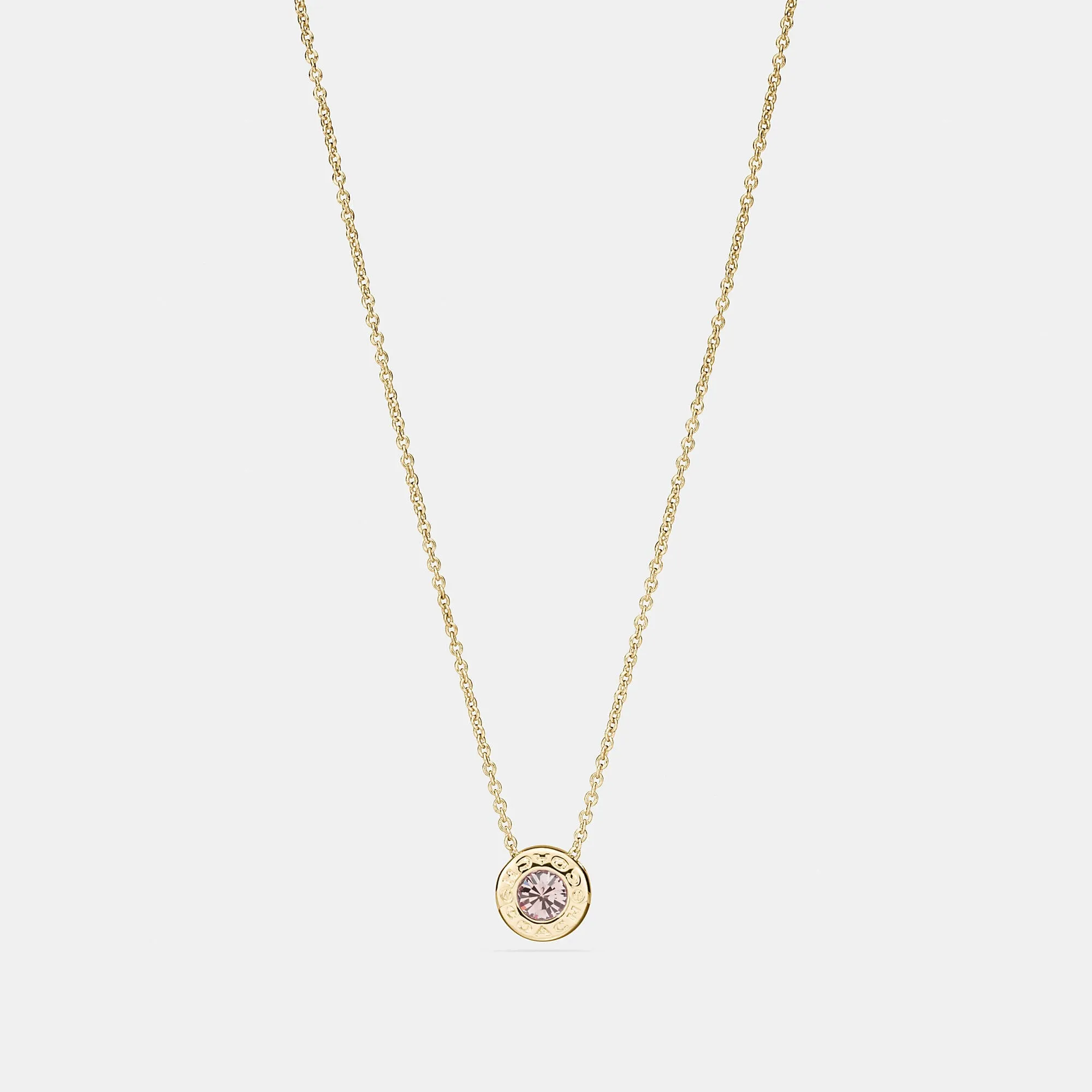 Coach Outlet Open Circle Stone Strand Necklace COACH Outlet Bags