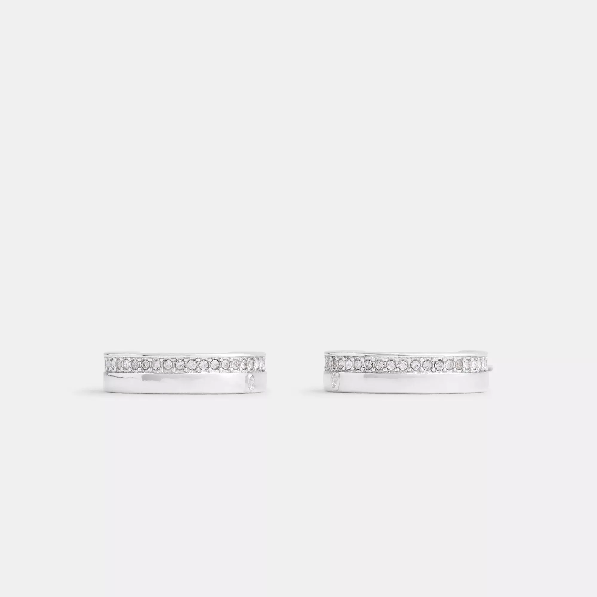 Coach Outlet Pavé Hoop Earrings COACH Outlet Bags