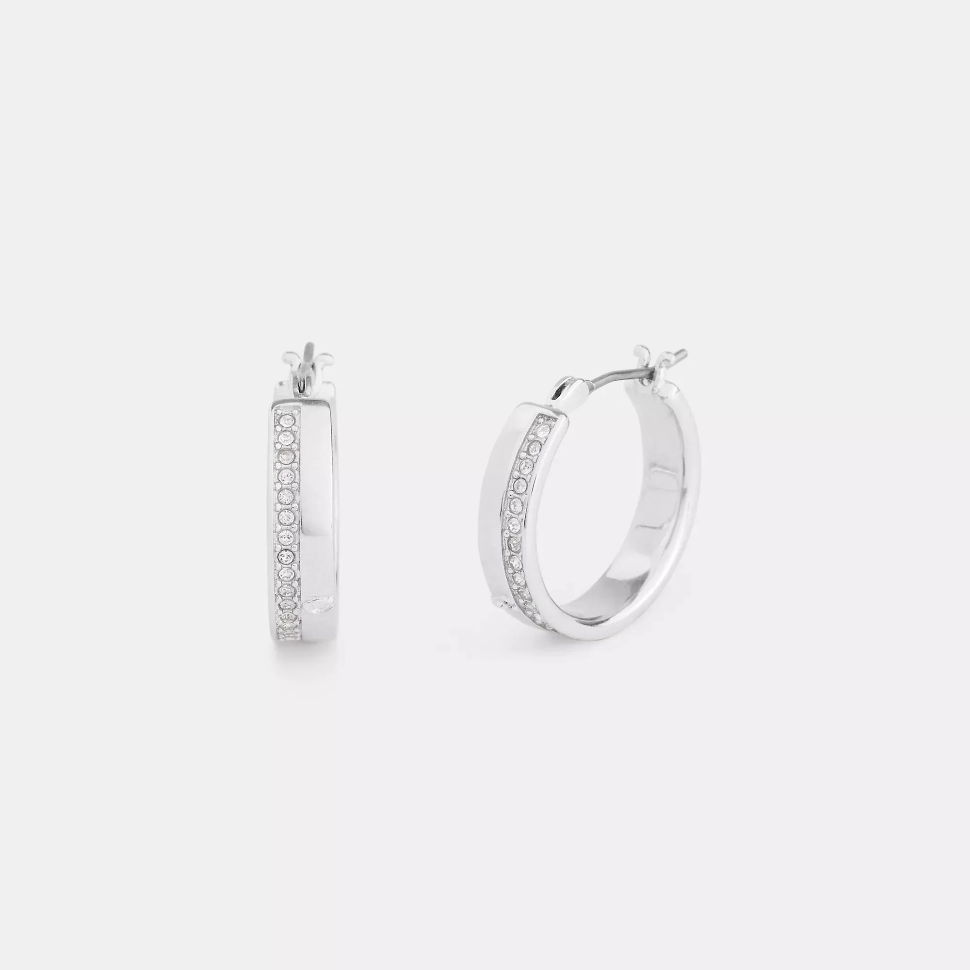 Coach Outlet Pavé Hoop Earrings COACH Outlet Bags
